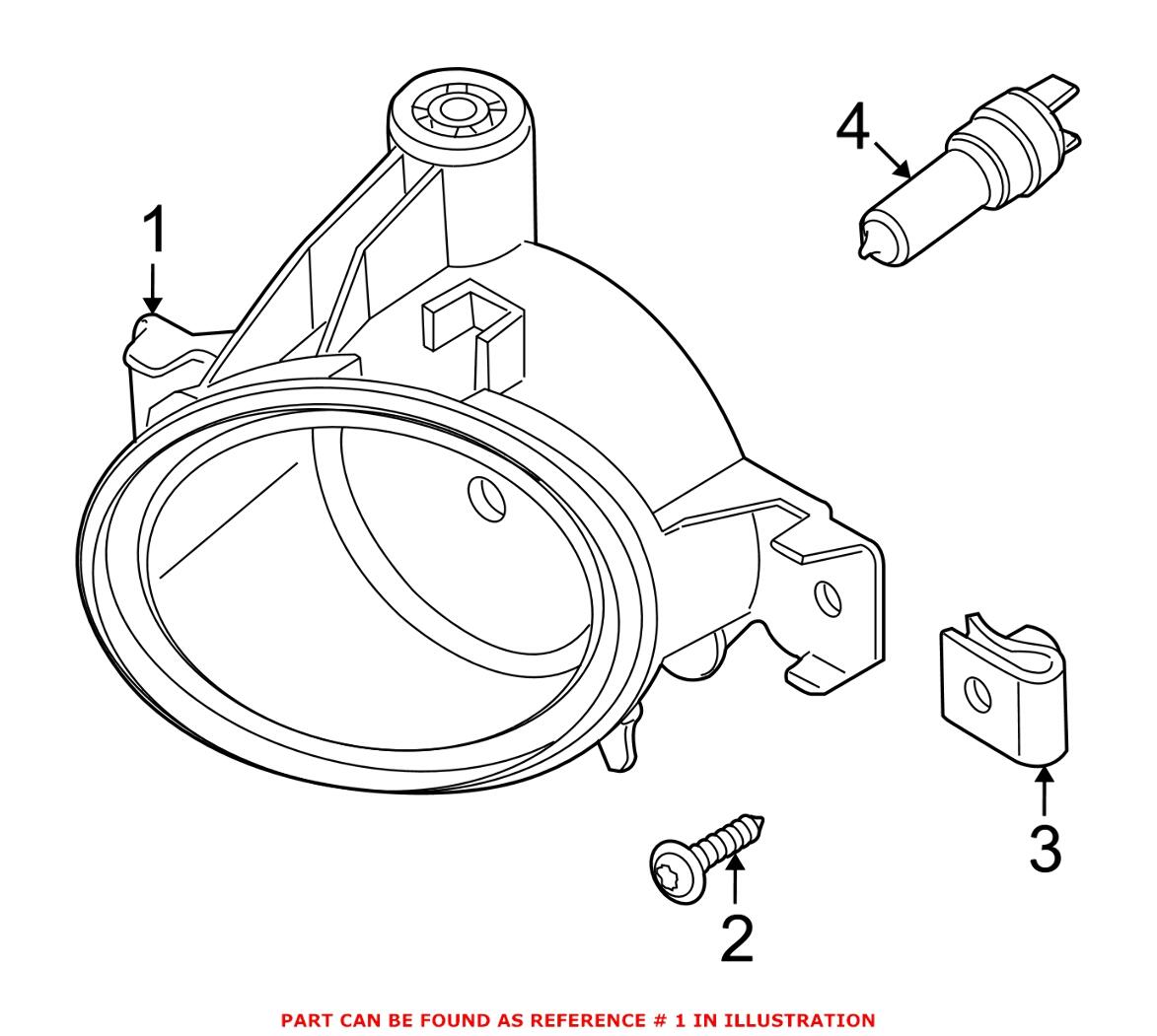 BMW Foglight Assembly - Passenger Side 63177897188